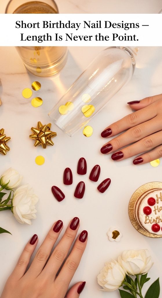 Short Birthday Nail Designs