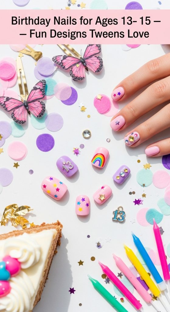 birthday nails for 13 year old