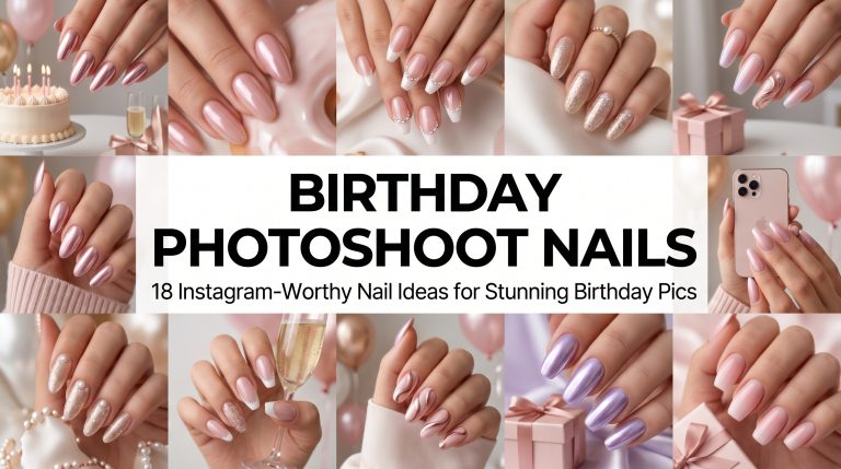 Birthday Photoshoot Nails for Instagram-Worthy Pics