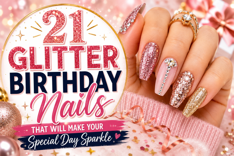 21 Glitter Birthday Nails That Will Make Your Special Day Sparkle