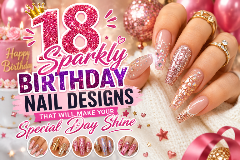 18 Sparkly Birthday Nail Designs That Will Make Your Special Day Shine