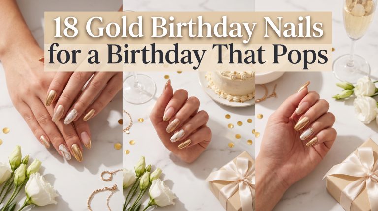 18 Gold Birthday Nails for a Birthday That Pops