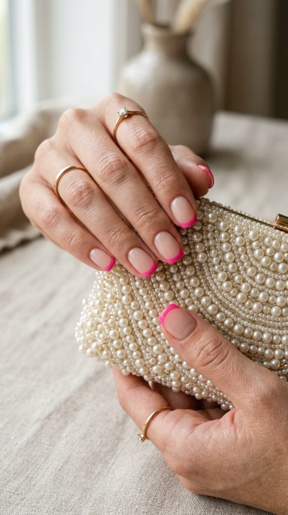 pink birthday nails